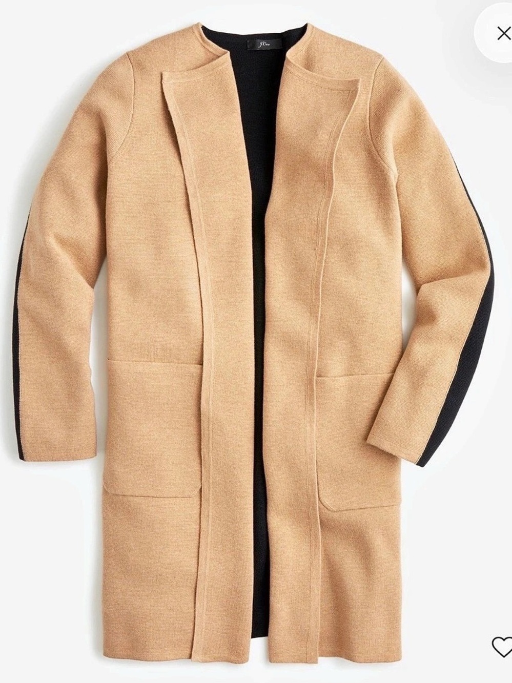 J.Crew Juliette Collarless Sweater Blazer in Colorblock - Large